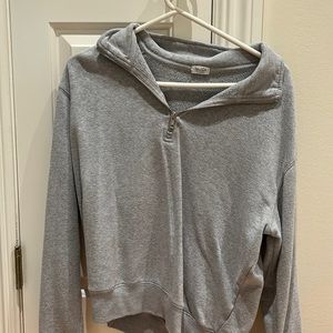 John Galt Brandy Melville grey quarter zip
